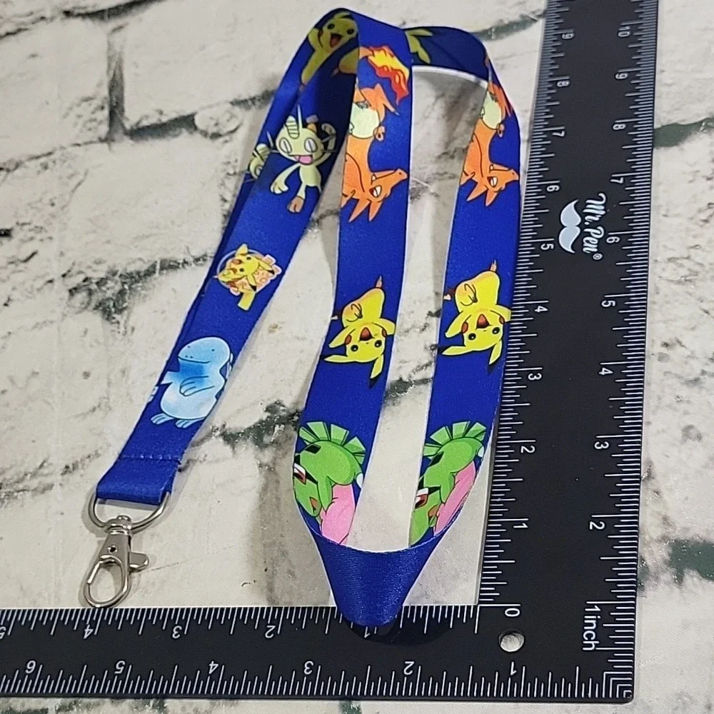 Pokémon Multi Character‎ Lanyard Necklace With Clip Pikachu Charizard Mewtwo